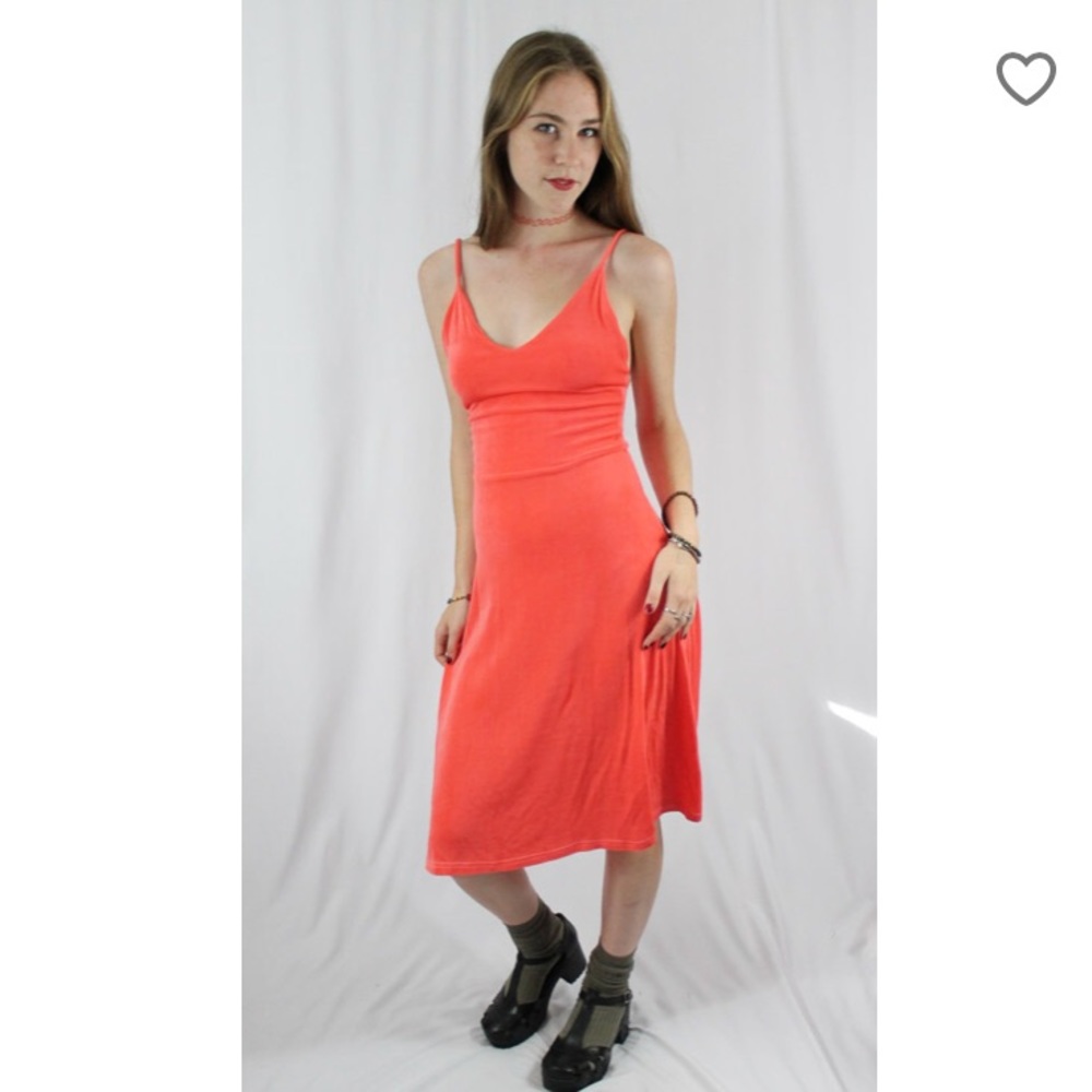 1970s peachy babe slinky knit sundress vintage